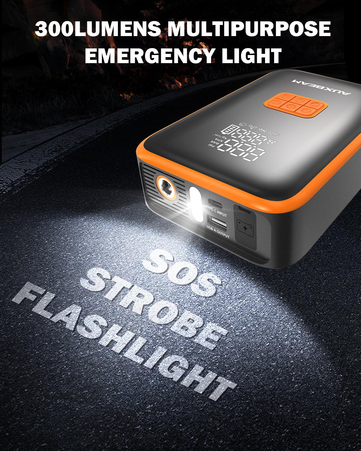 πAJ3500 Series 3500A Jump Starter with Air Compressor 120PSI Tire Inflator For 8L Gas/ 6L Diesel Engine