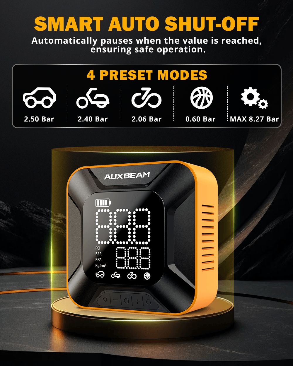 Model-H6 28mm Cylinder Portable Car Tire Inflator Air Compressor Pump for Pickup Truck Car Motorcycle Bike Ball