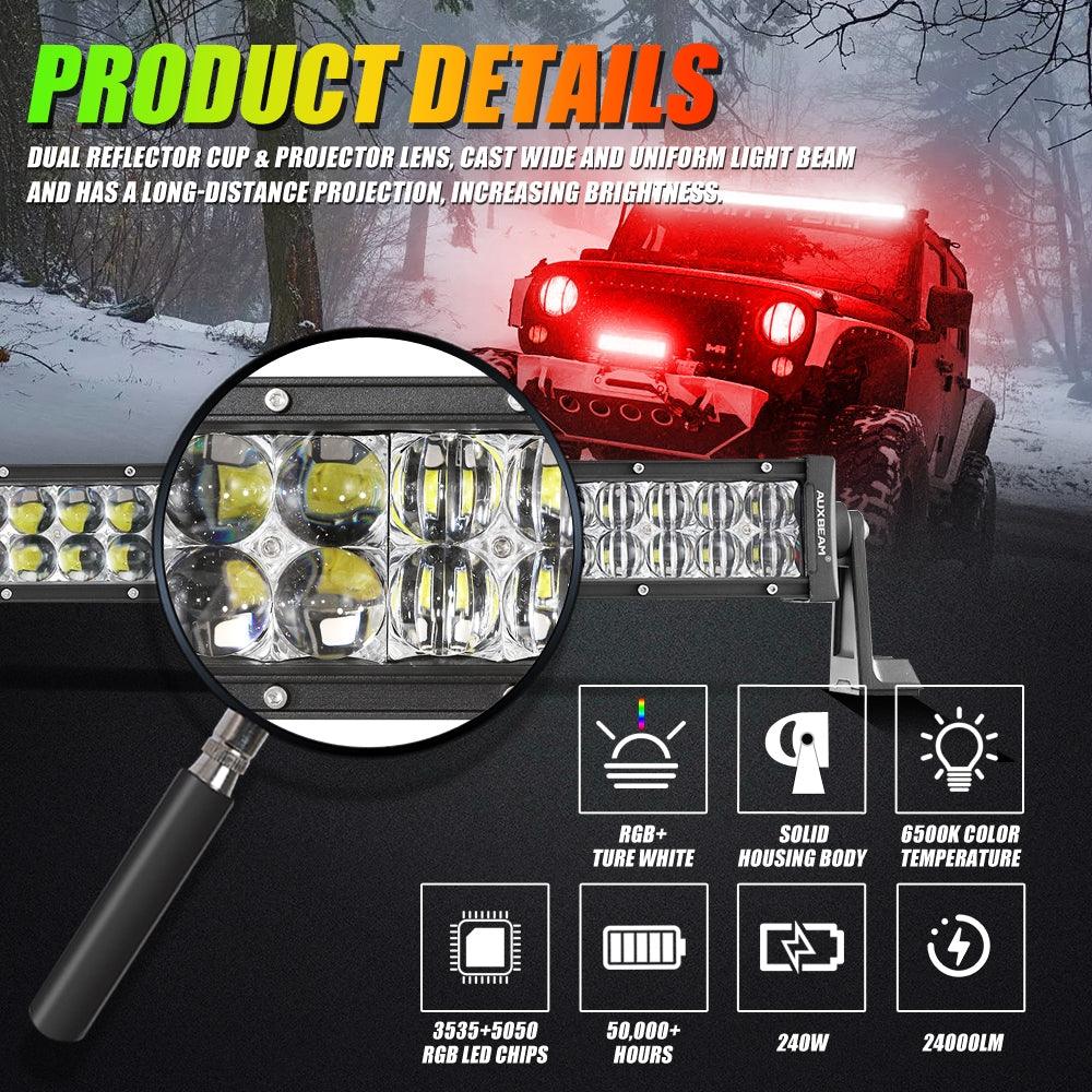 42" V-PRO RGBW LED Light Bar – Off-Road Combo Beam