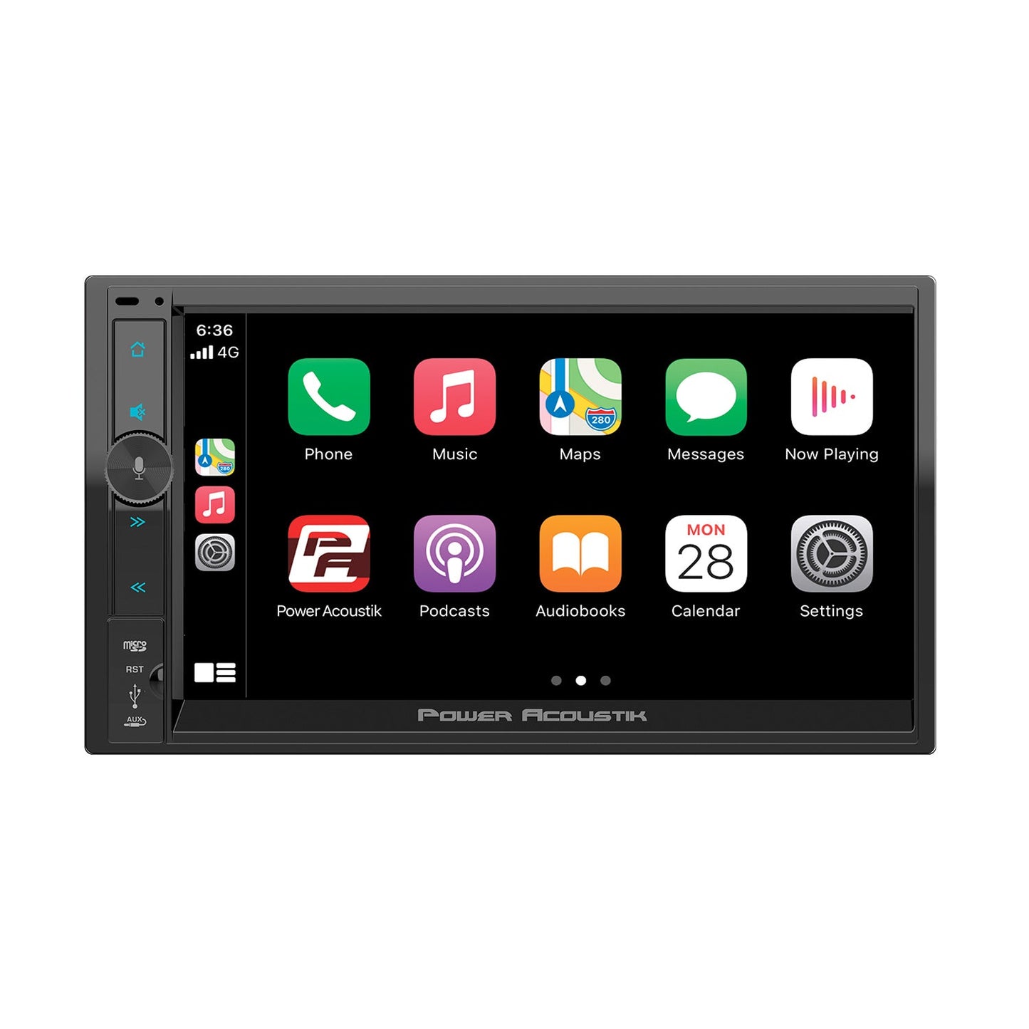 POWER ACOUSTIK 7" DOUBLE DIN MECHLESS WITH WIRELESS APPLE CARPLAY AND ANDROID AUTO