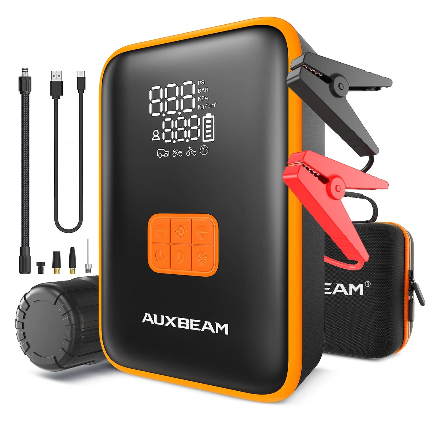 πAJ3500 Series 3500A Jump Starter with Air Compressor 120PSI Tire Inflator For 8L Gas/ 6L Diesel Engine