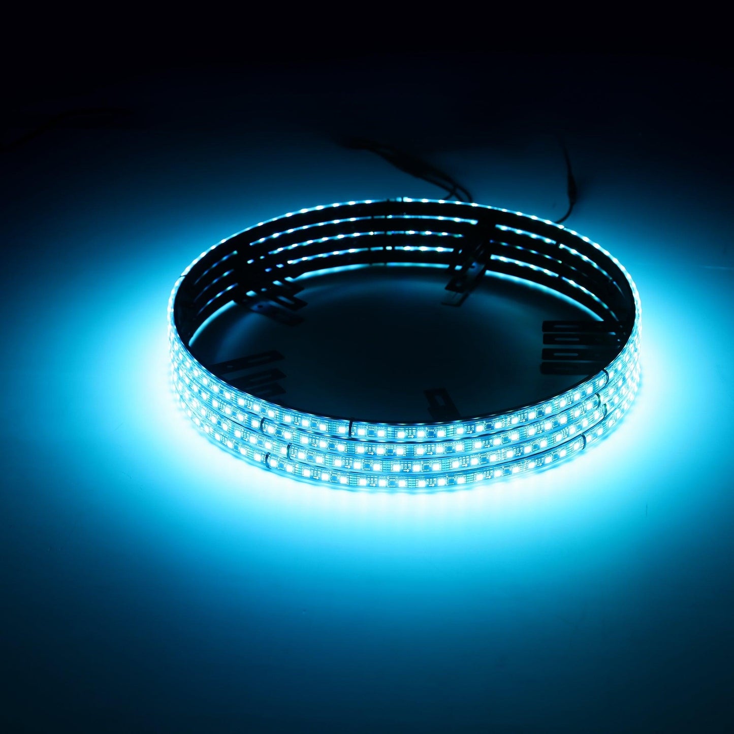 (4pcs/set) 15.5" RGB LED Wheel Ring Lights Magic Dream Color Neon Rim Light with APP & RF Remote Control