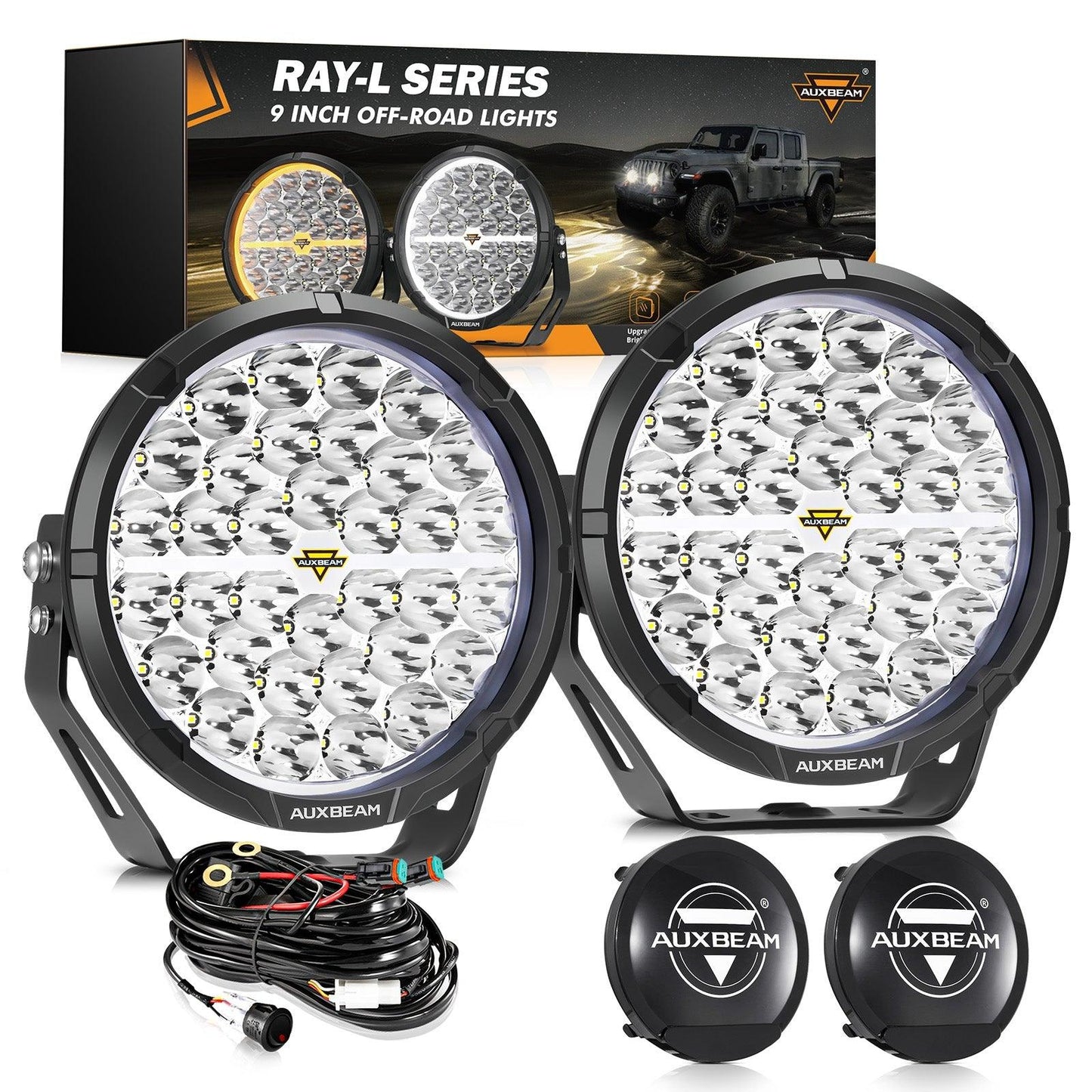 RAY-L Series 7/9 Inch Dual DRL Offroad LED Driving Lights