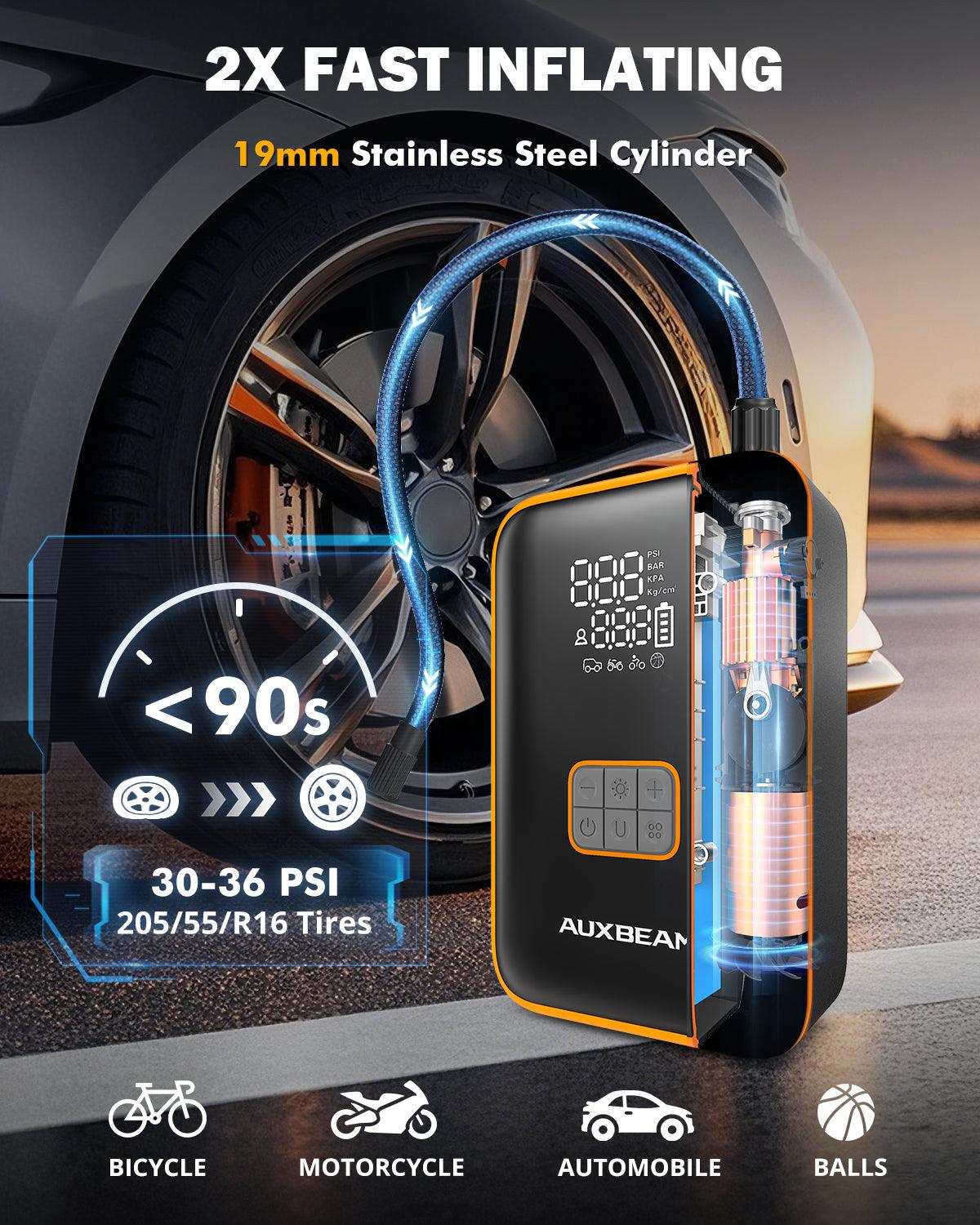 🆕AJ3000 Series 3000A Jump Starter with Air Compressor 120PSI Tire Inflator For 8L Gas/ 6L Diesel Engine