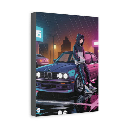 Anime Car Canvas Wall Art – E30
