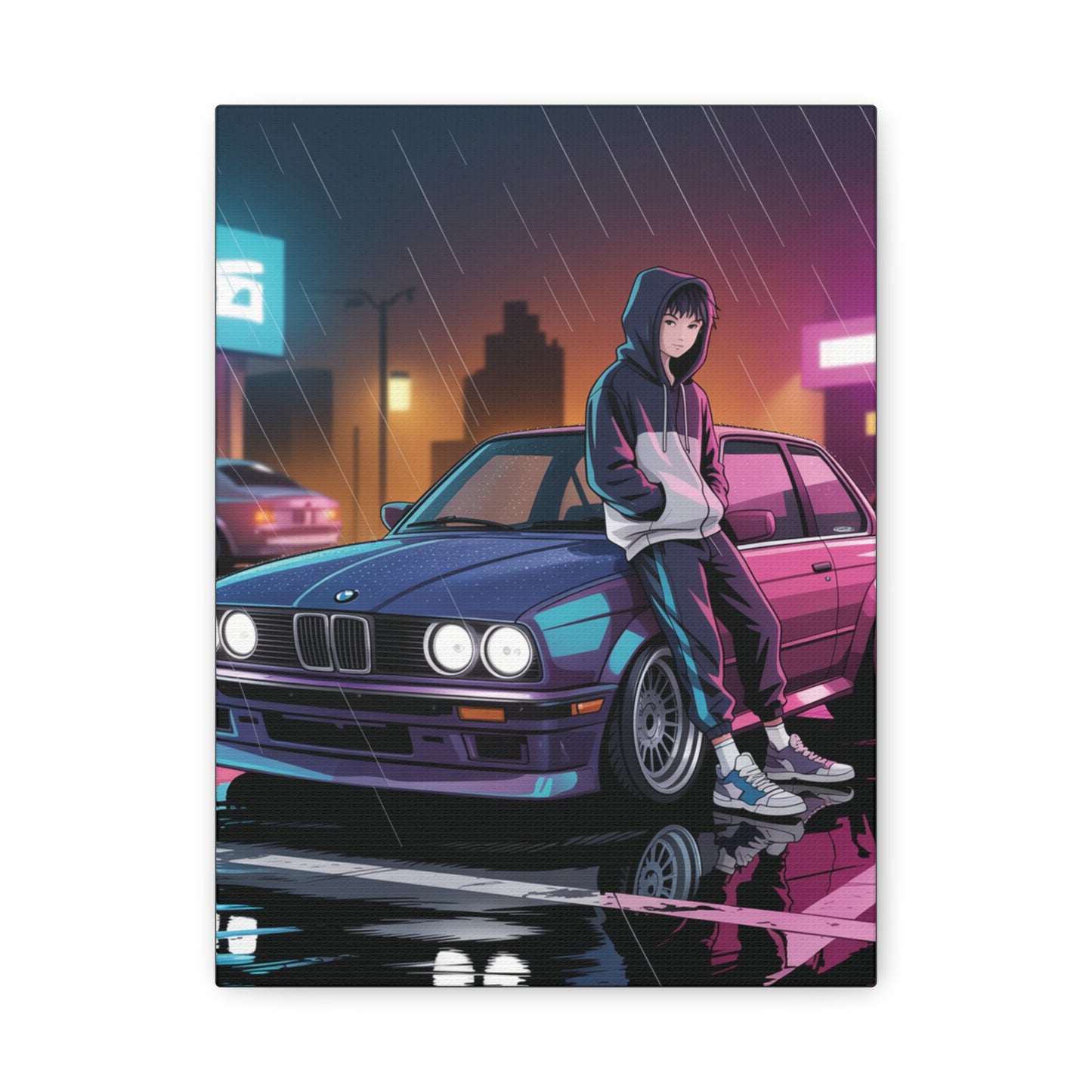 Anime Car Canvas Wall Art – E30
