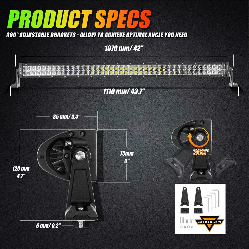 42" V-PRO RGBW LED Light Bar – Off-Road Combo Beam