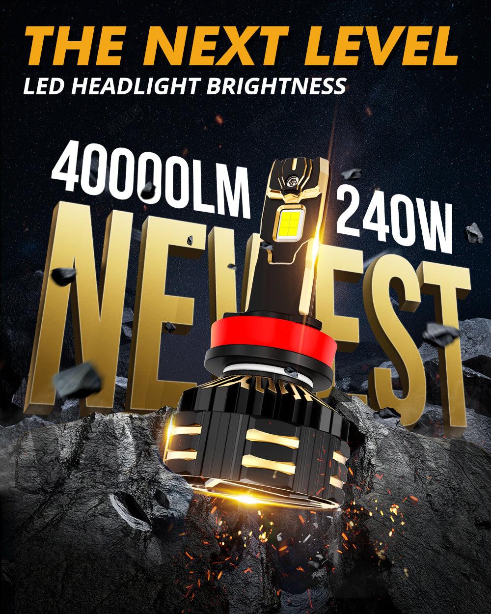 GX-ULTRA Series 40000LM 240W LED Headlight Bulbs 6500K Cool White