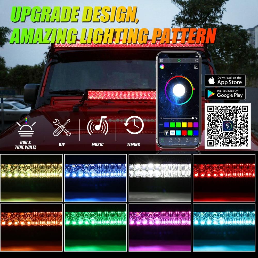 42" V-PRO RGBW LED Light Bar – Off-Road Combo Beam