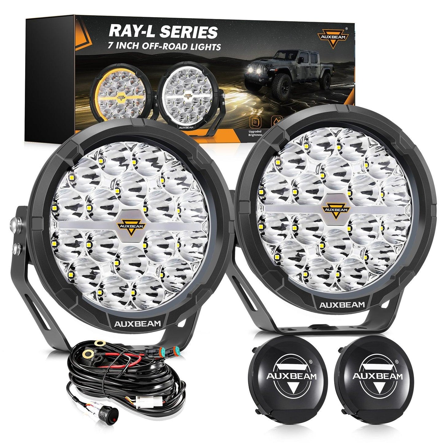 RAY-L Series 7/9 Inch Dual DRL Offroad LED Driving Lights