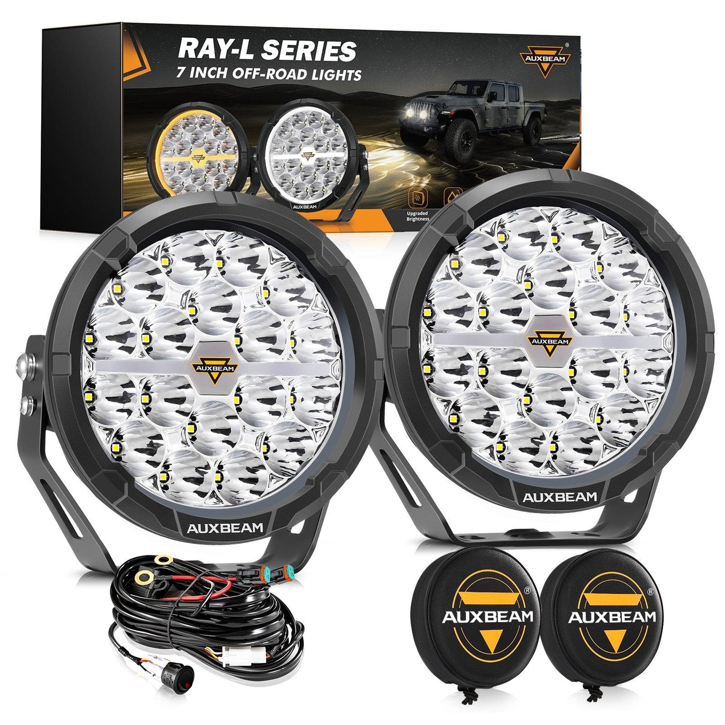 RAY-L Series 7/9 Inch Dual DRL Offroad LED Driving Lights