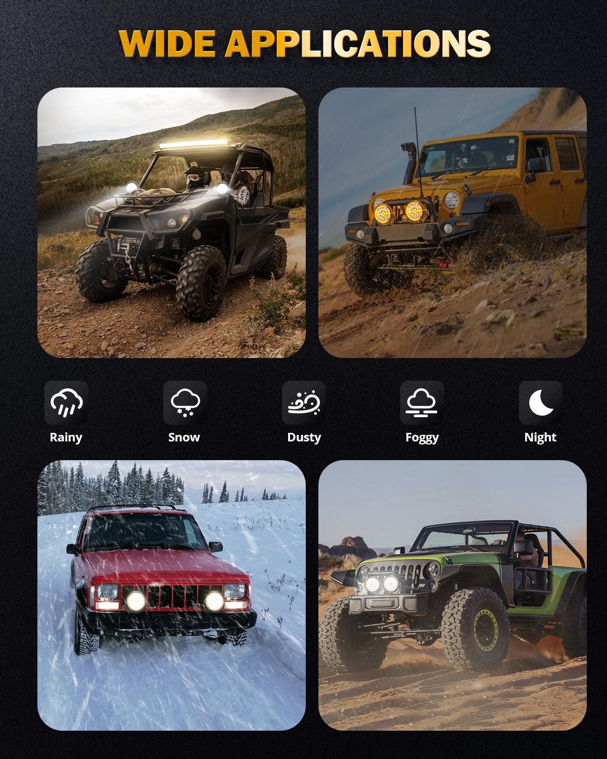 RAY-L Series 7/9 Inch Dual DRL Offroad LED Driving Lights