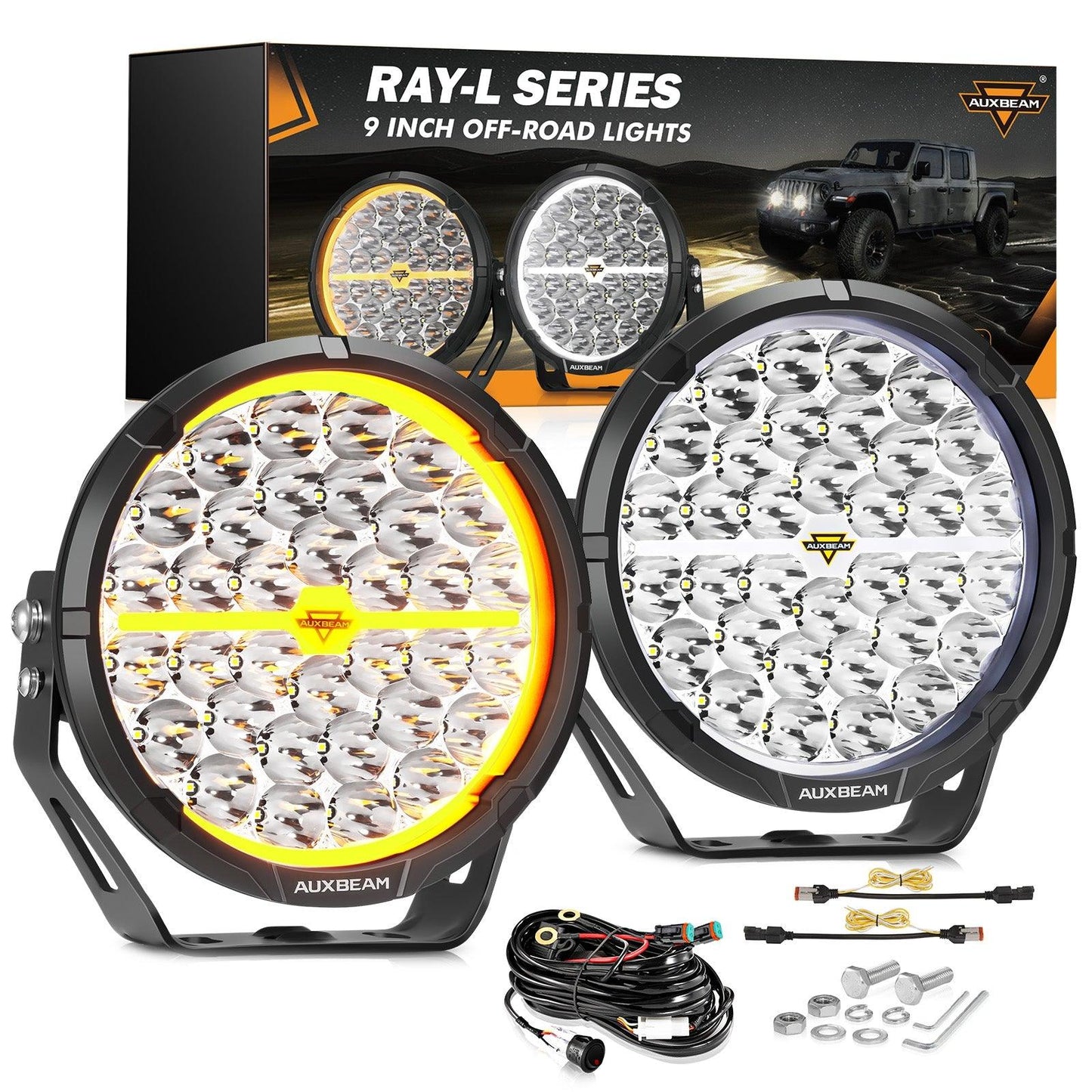 RAY-L Series 7/9 Inch Dual DRL Offroad LED Driving Lights