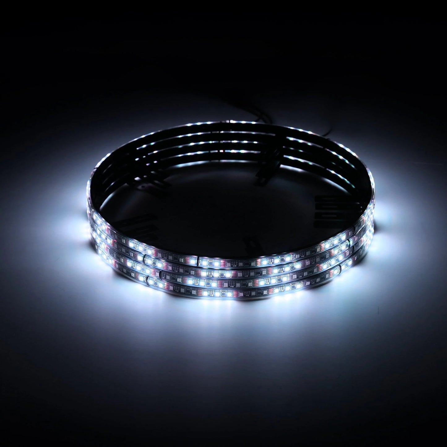 Color LED Wheel Ring Lights – 4pc Set with Remote & App