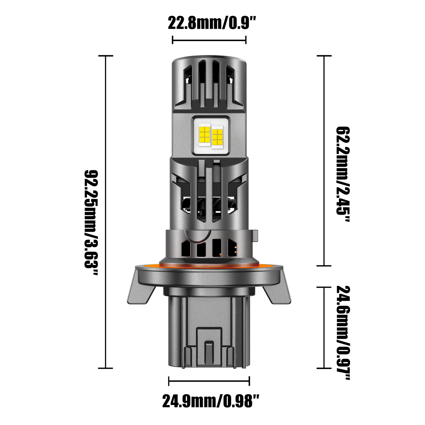 🆕H13/9008 LED Headlight Bulbs Q50 Series Dual Turbo Fans 130W 36000LM 6500K Cool White| 2 Bulbs