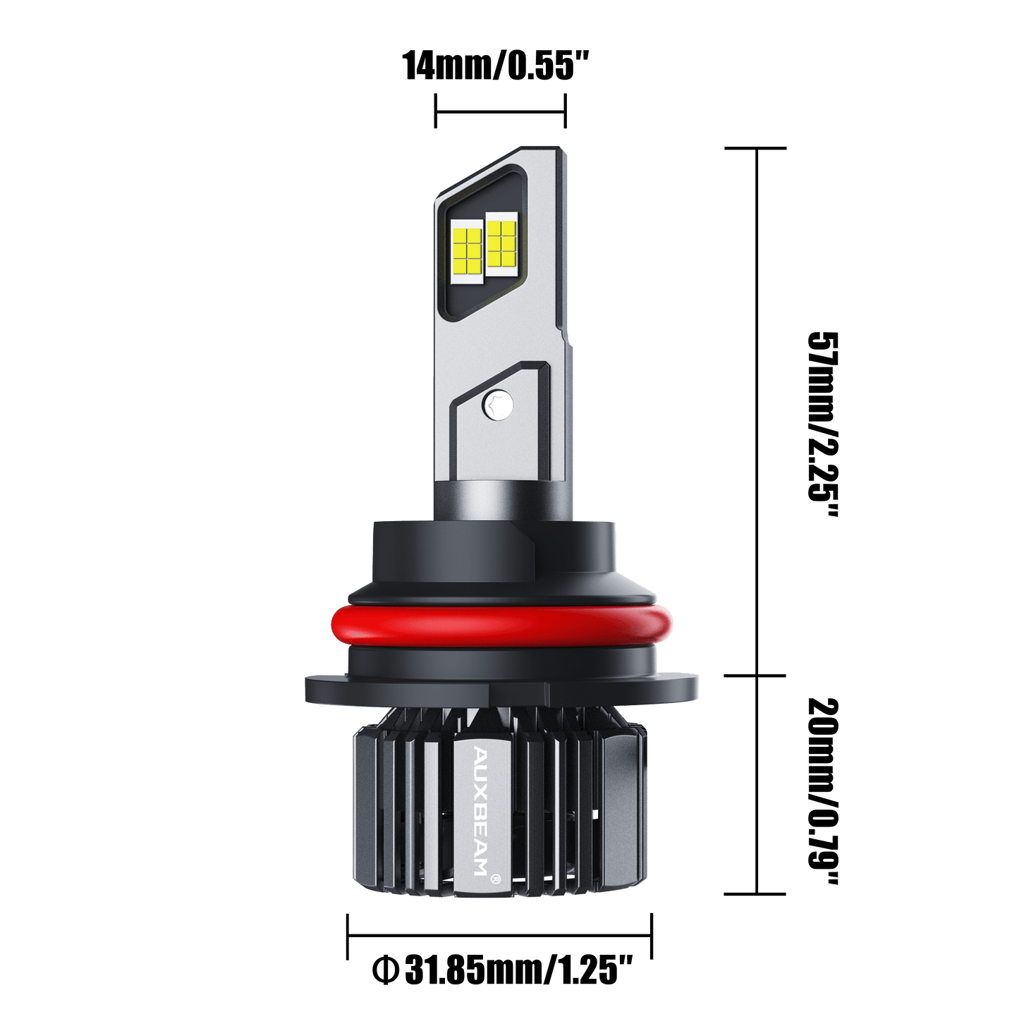 9007/HB5 LED Headlight Bulbs 90W 20000LM F15 Series 20% Smaller Size 6500K Cool White | 2 Bulbs