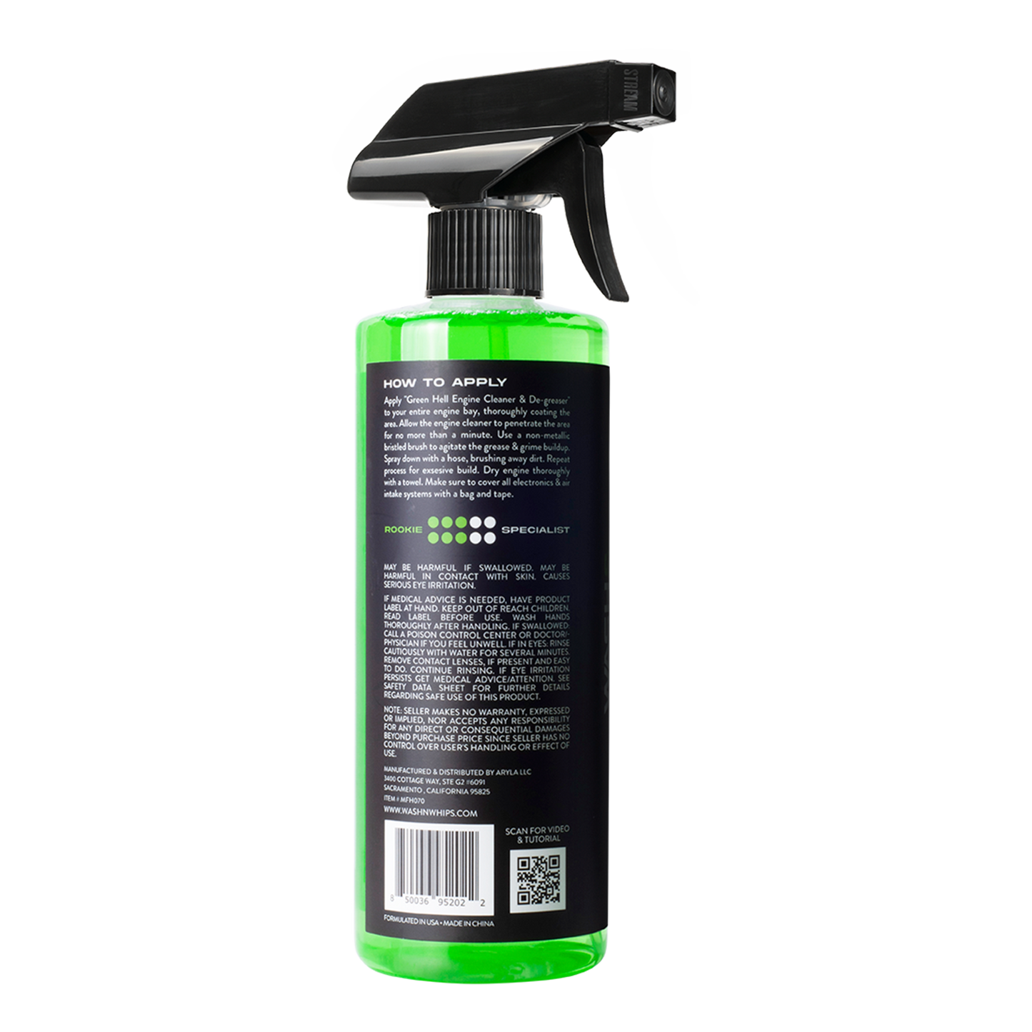 WASH&WHIPS Green Engine Cleaner & Degreaser