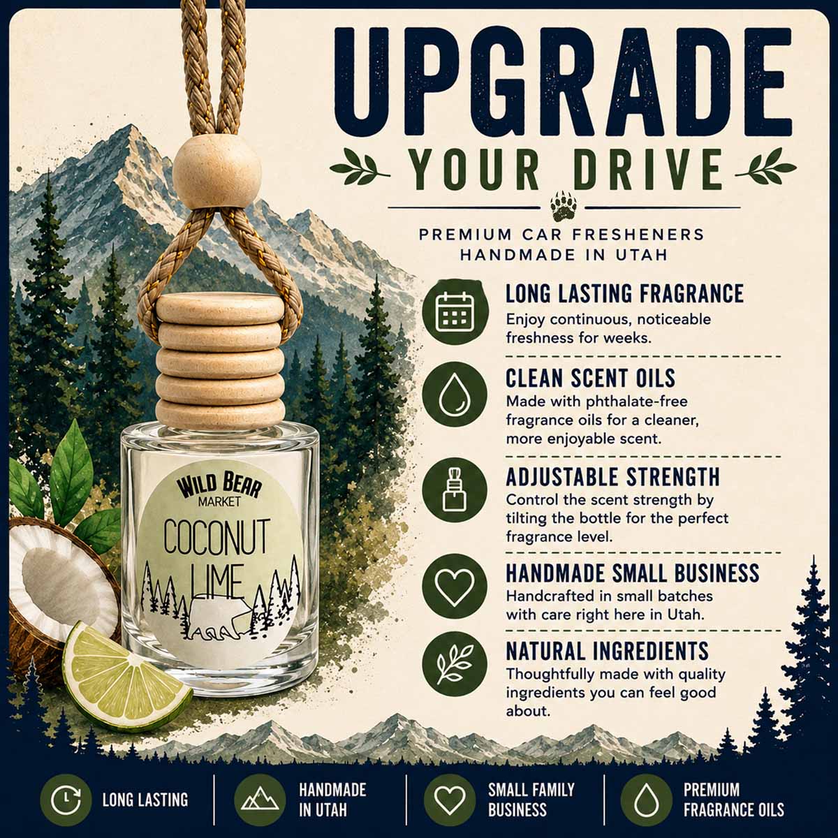 Citrus Basil Car Freshener